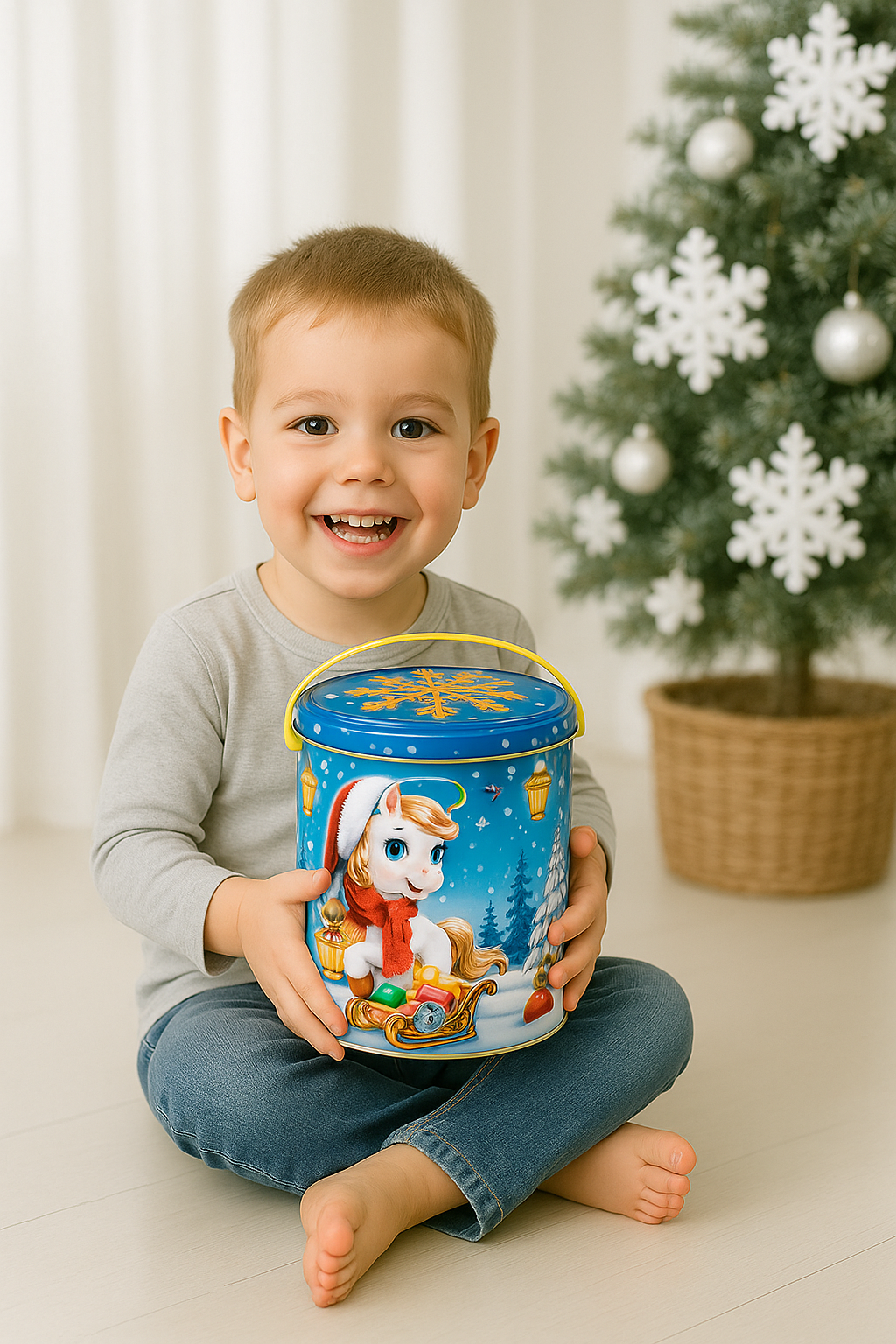 сладкий новогодний подарок СНЕЖНЫЙ КУРЬЕР